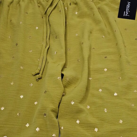 Golden Radiance Wide-Leg Trouser Pants Size 1X | Elastic Waist | Flowy & Chic - Picture 4 of 5